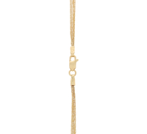 Multiple Strand Bead Chain Necklace 18K Yellow Gold