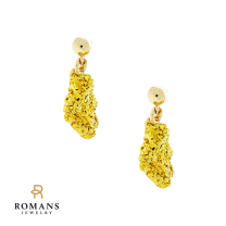 Nugget 14K Yellow Gold Drop Earrings