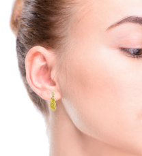 Nugget 14K Yellow Gold Drop Earrings