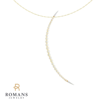 Pearl Crust Moon 14K Yellow Gold Pendant