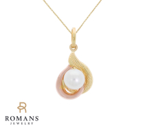 Pearl Pendant Necklace 18KTT 7.20MM