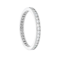 Diamond Band Platinum Eternity Channel Set .74CTW