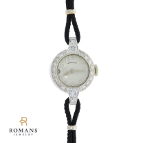 Hamilton Platinum Diamond Ladies Watch 1940s 0.95CTW