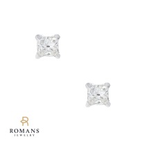 Princess Cut Diamond Stud Earrings 0.56CTW