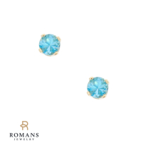 Blue Topaz 14K Yellow Gold .20CTW