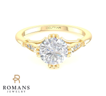 Diamond Engagement Setting 14K Yellow Gold