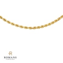 2.8mm Rope Chain 14K Yellow Gold 18"