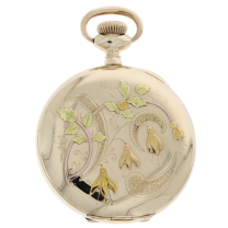 Waltham Hunting Case 7 Jewel 1902 Tri Tone Gold Filled