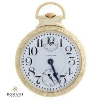 Waltham Vanguard Wind Indicator Pocket Watch 10K Gold Filled