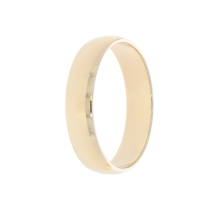 4mm Half Round Wedding Band 14K Yellow Gold 