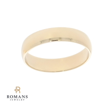 4mm Half Round Wedding Band 14K Yellow Gold 