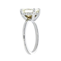 Radiant Yellow Diamond 14K White Gold Ring 2.78 CTW