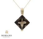 10K Yellow Gold Smoky Quartz Pendant