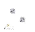 14K White Gold Diamond Stud Earrings 0.15CT