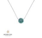  African Teal Tourmaline 14KWG Necklace Tour. 1.74CTW