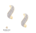 Diamond Pave Earrings 14KY Dia. 0.32TW