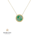 Jade Pendant 22K & 24K Chain 14K 18"
