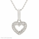 18K Heart Shaped Diamond Pendant