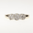 14K Cluster Diamond Ring