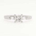 Baguette Diamond Setting Only 14KWG 0.20CTW