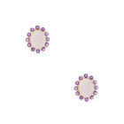 Lavender Jade Amethyst Diamond Earrings 14K Yellow Gold