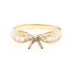 Channel Set Baguette Diamond 18K Setting