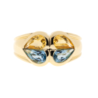 18K Citrine & Topaz Ring