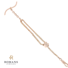 Antique Pocket Watch Fob Chain with Slide 9K Rose Gold