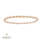 Bamboo Bangle Bracelet 14k Rose Gold
