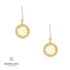 Citrine Briolette Dangle Earrings 14K Yellow Gold