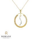 Diamond Circle Journey Pendant 14K Yellow Gold
