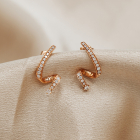 Diamond Drop Earrings 14KRG Dia. 0.29CTW
