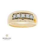 Diamond Wedding Band 14K Yellow Gold 0.55CTW