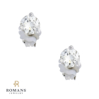 Round Brilliant Cut Diamond Martini Set Stud Earrings 14K White Gold 0.30CTW