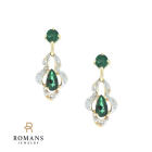 Emerald Drop Earrings 14KY 0.44CTW