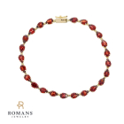 Garnet Tennis Bracelet 14K Yellow Gold 8.40CTW