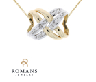 Infinity Diamond Omega 14K Two Tone Slider 