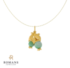 Jade Berry Pendant 24K Yellow Gold