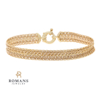 Mesh Bracelet 14K Yellow Gold