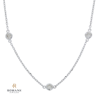 Diamond By The Yard Necklace 14K White Gold