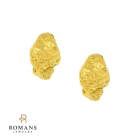 Natural Gold Nugget Stud Earrings 14KYG