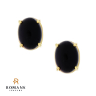 Onyx Stud Earrings 14K Yellow Gold