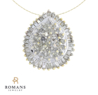 Pear Shape Diamond Pendant Necklace 10K Two Tone 0.48CTW