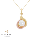 Pearl Pendant Necklace 18KTT 7.20MM