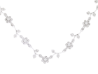 Diamond Necklace Nature Inspired 14K White Gold