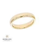 4mm European Wedding Band 14K Yellow Gold