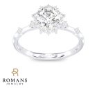 Glittering Diamond Engagement Setting 14K Gold