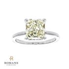 Radiant Yellow Diamond 14K White Gold Ring 2.78 CTW